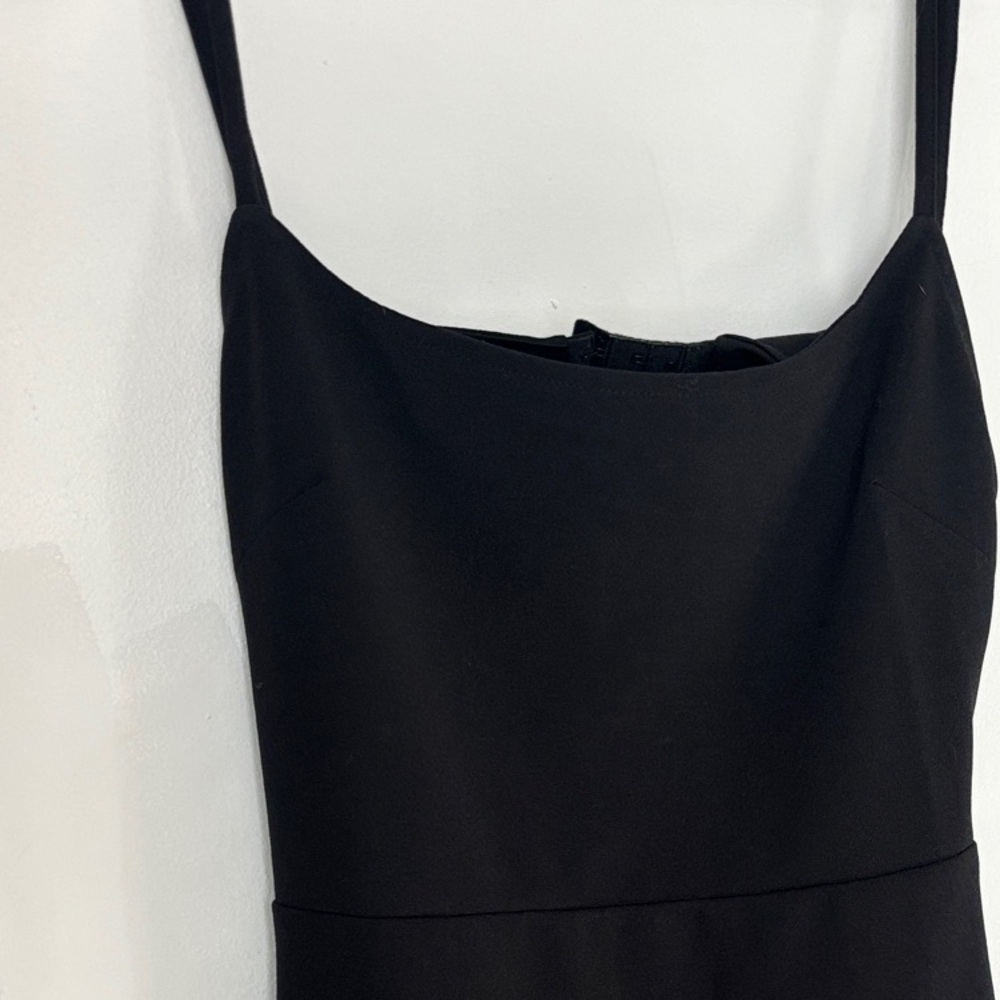 Sleek Black Maxi Dress with Slim Straps